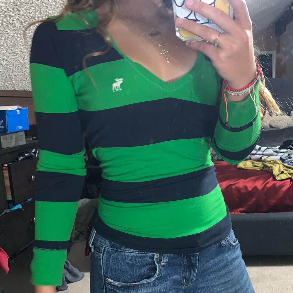 Long sleeved striped shirt